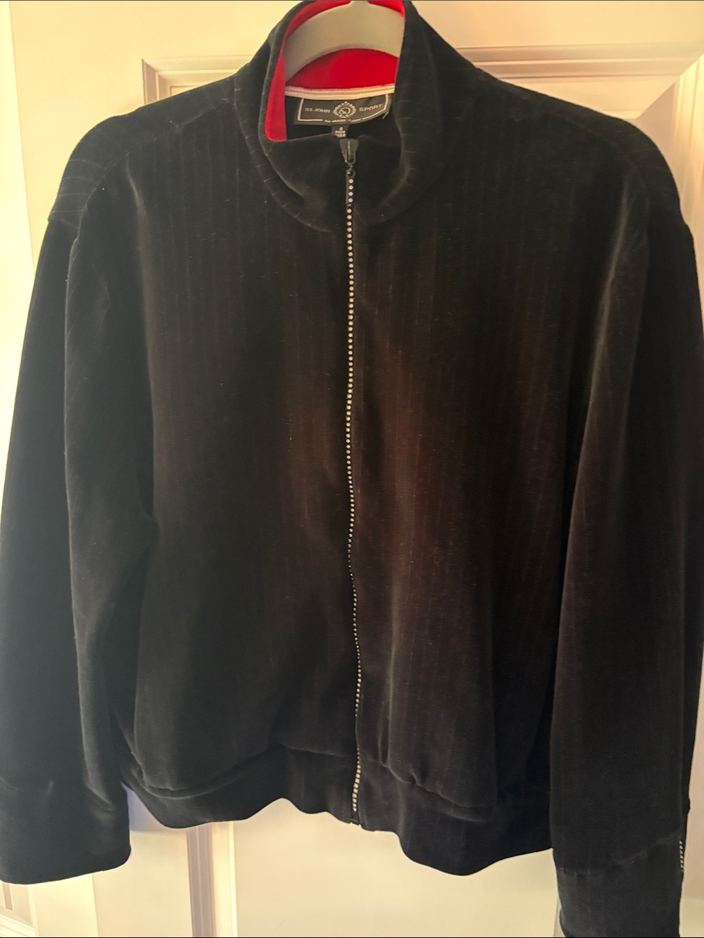 Womens Black Zip-Front Jacket